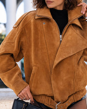 Vintage Suede Drape Jacket