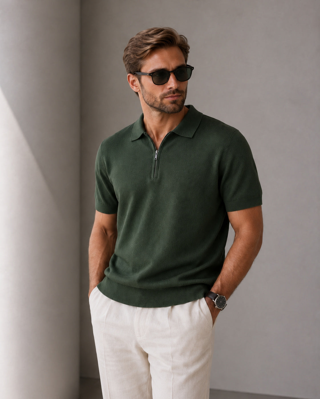 Marbella Zip Up Polo