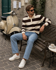 Vintage Stripe Rugby Polo