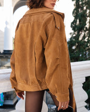 Vintage Suede Drape Jacket